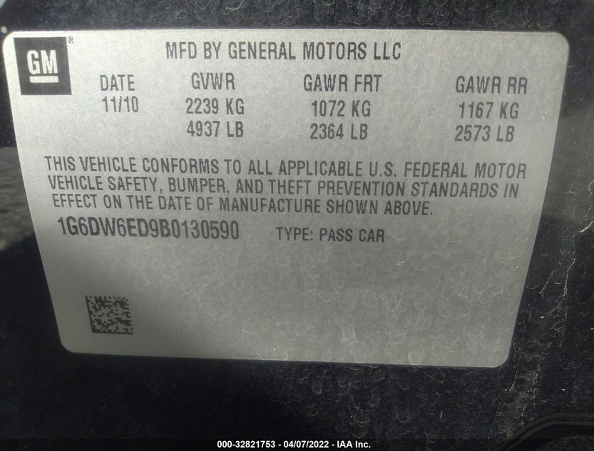 1G6DW6ED9B0130590