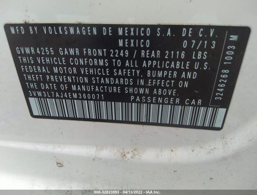 3VW3L7AJ4EM360071