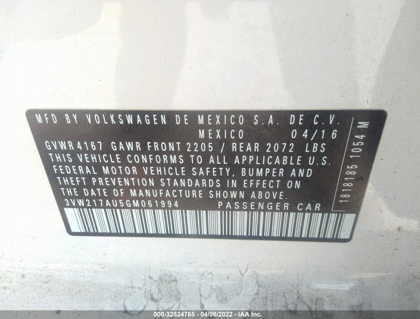 3VW217AU5GM061994