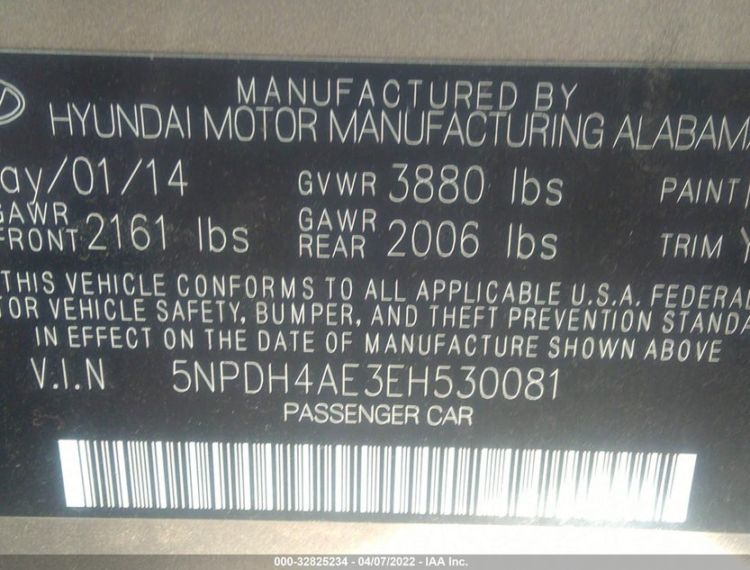 5NPDH4AE3EH530081