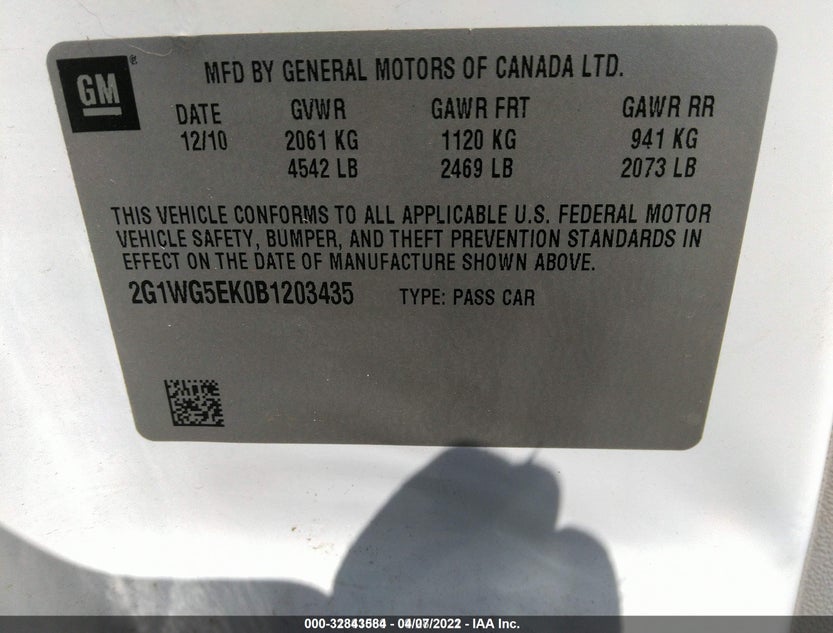 2G1WG5EK0B1203435