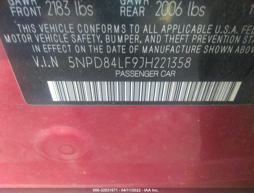 5NPD84LF9JH221358