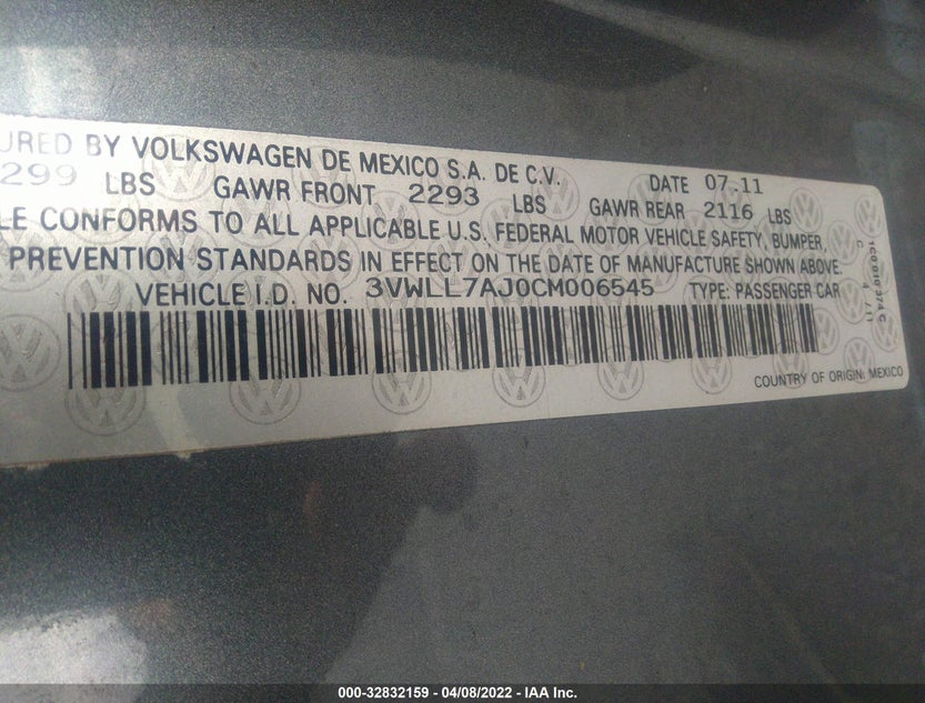 3VWLL7AJ0CM006545