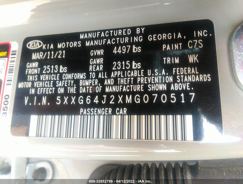 5XXG64J2XMG070517
