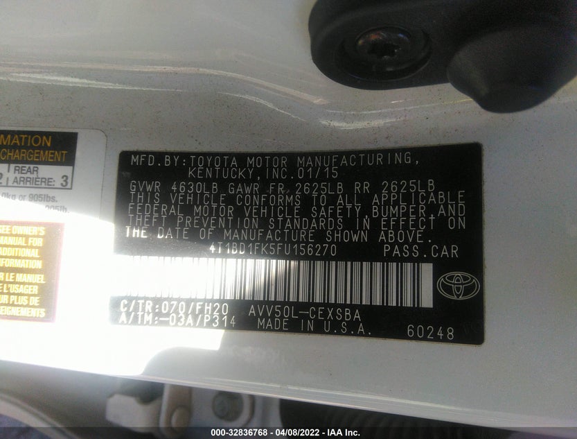 4T1BD1FK5FU156270