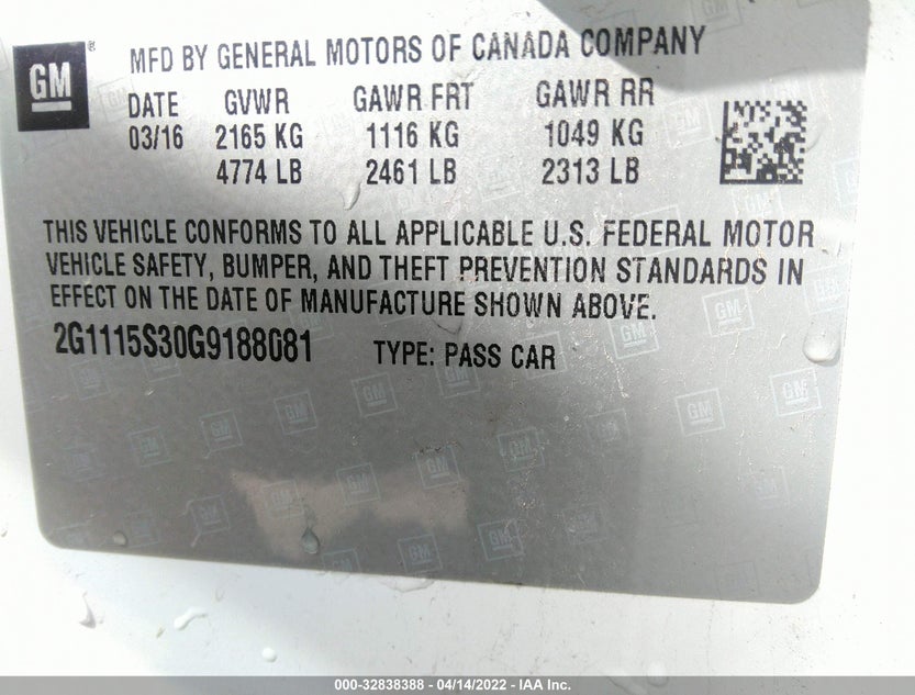 2G1115S30G9188081