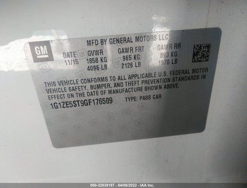 1G1ZE5ST9GF176509