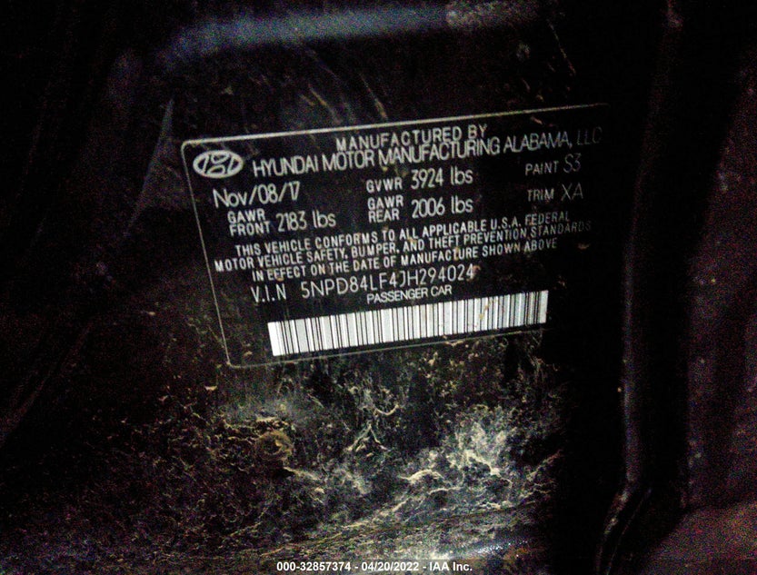 5NPD84LF4JH294024