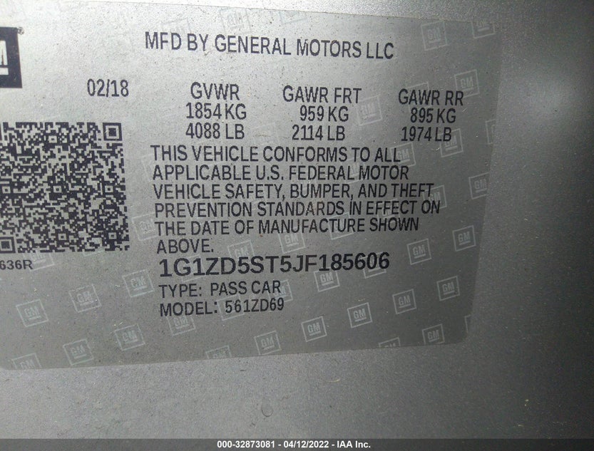 1G1ZD5ST5JF185606