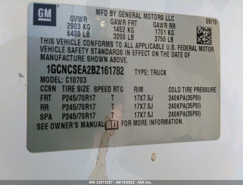 1GCNCSEA2BZ161782