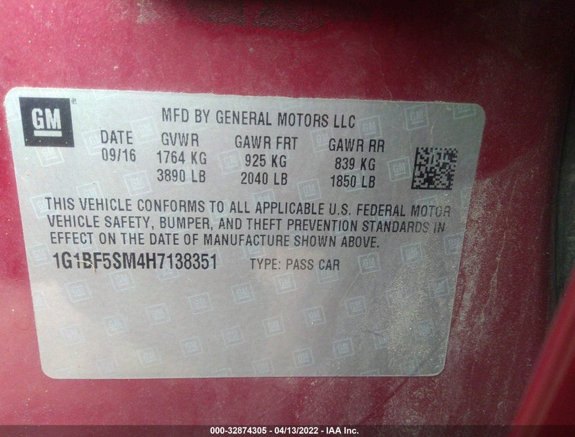 1G1BF5SM4H7138351