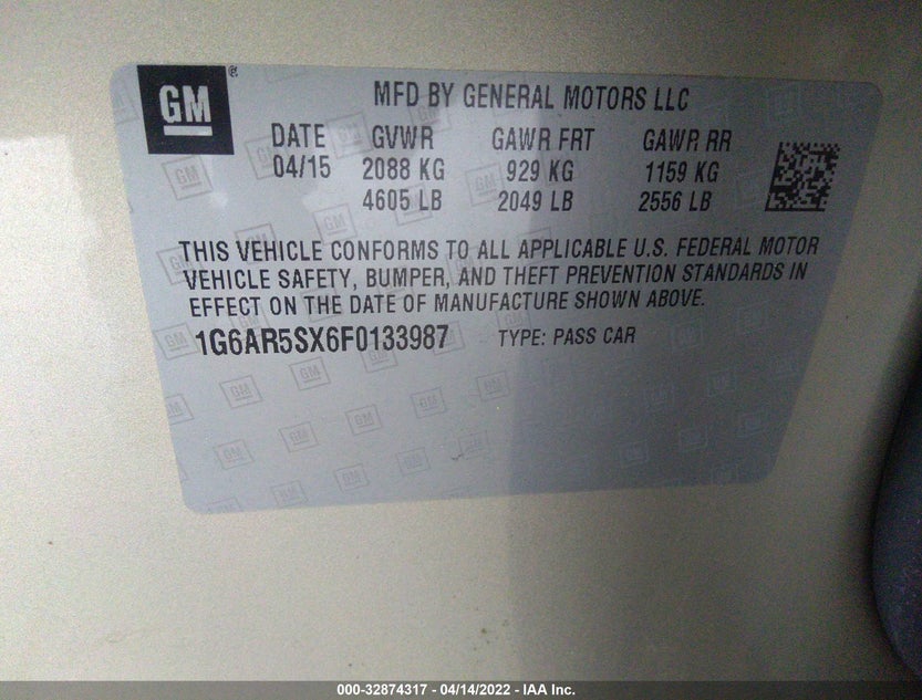 1G6AR5SX6F0133987