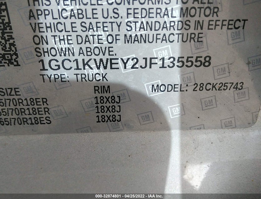 1GC1KWEY2JF135558