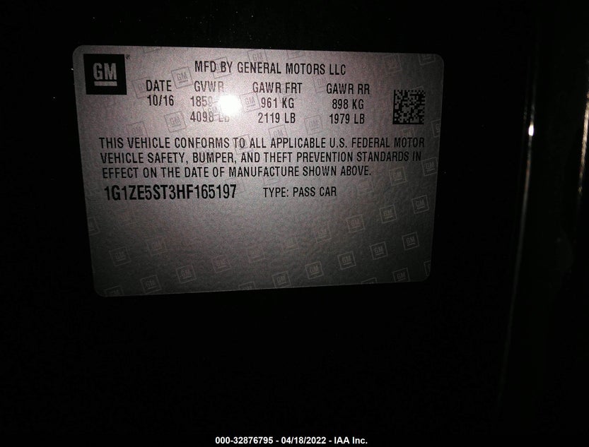1G1ZE5ST3HF165197