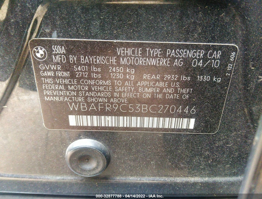 WBAFR9C53BC270446