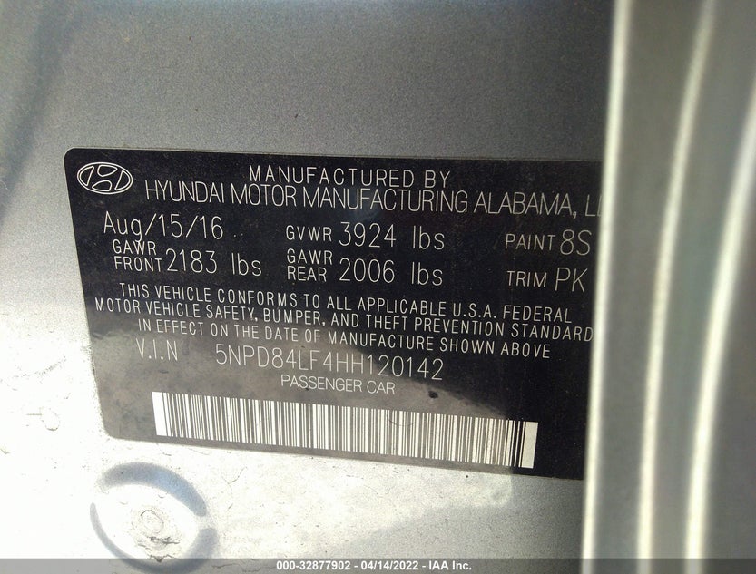 5NPD84LF4HH120142