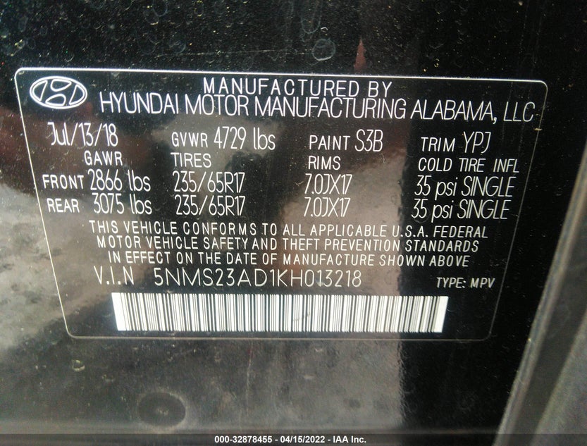 5NMS23AD1KH013218