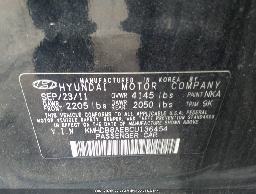 2012 Hyundai ELANTRA | VIN: KMHDB8AE8CU136454 | America Motors