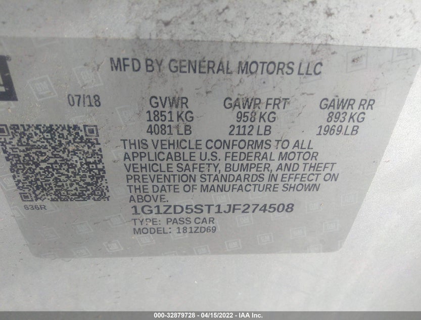 1G1ZD5ST1JF274508