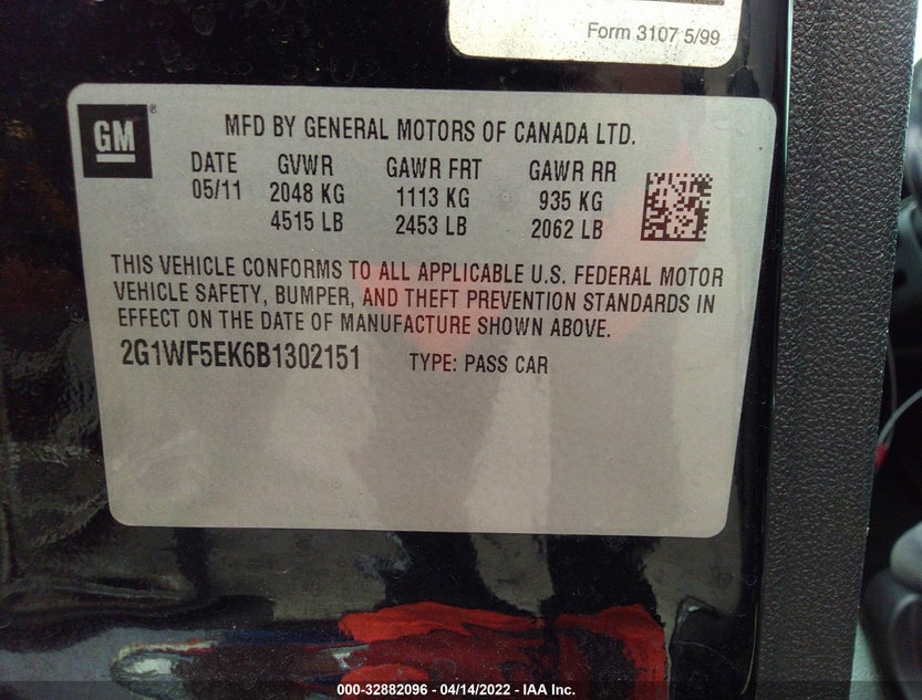 2G1WF5EK6B1302151