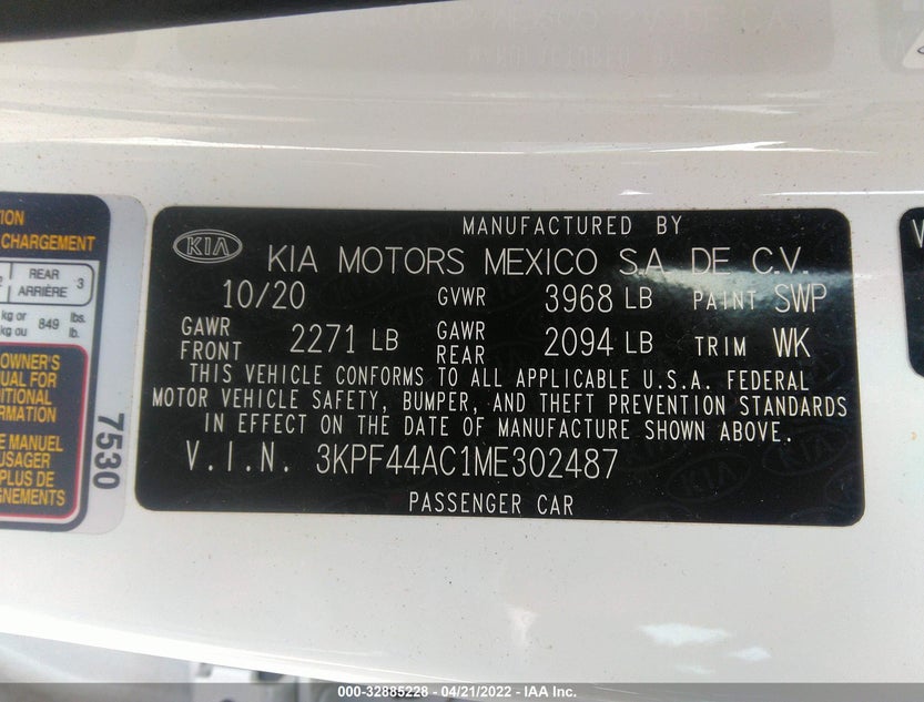3KPF44AC1ME302487