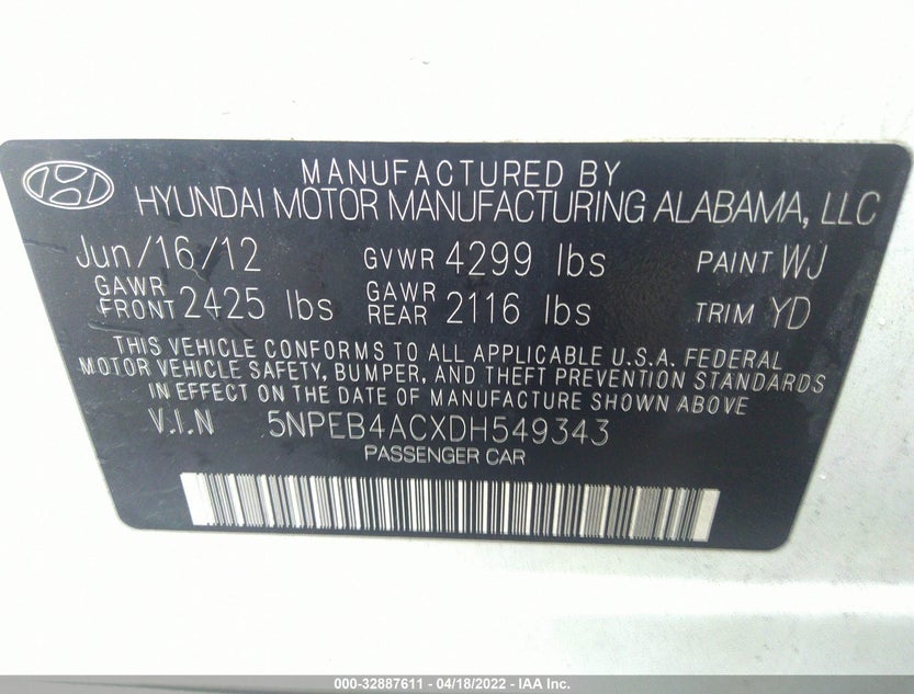 5NPEB4ACXDH549343