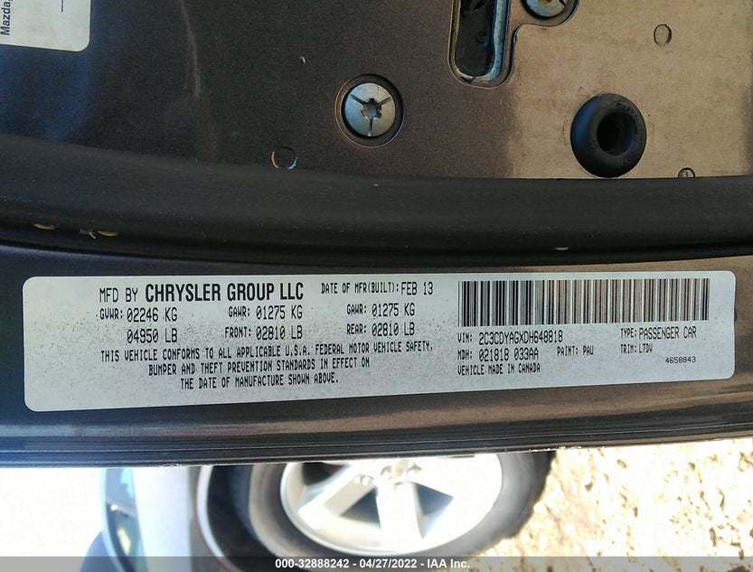 2C3CDYAGXDH648818