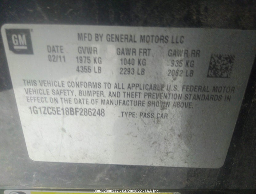 1G1ZC5E18BF286248