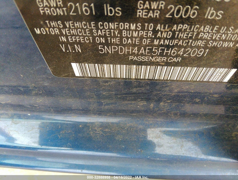 5NPDH4AE5FH642091