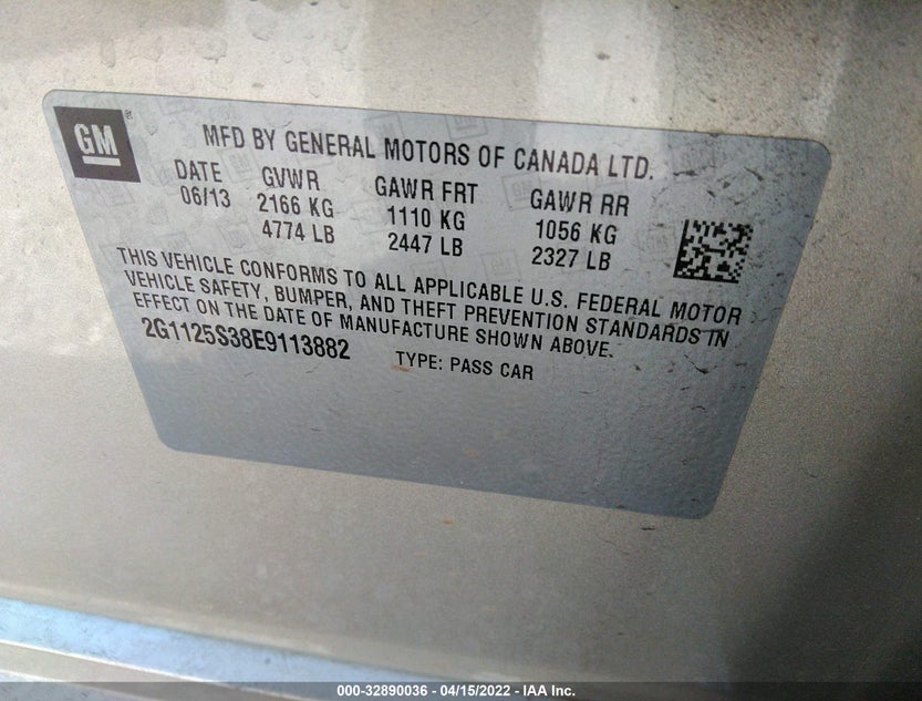 2G1125S38E9113882
