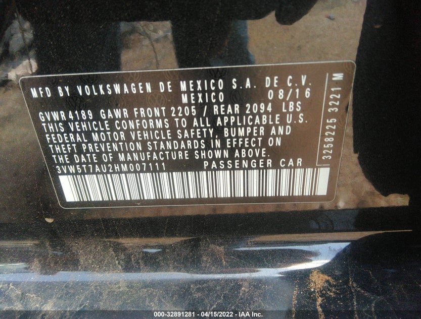 3VW5T7AU2HM007111