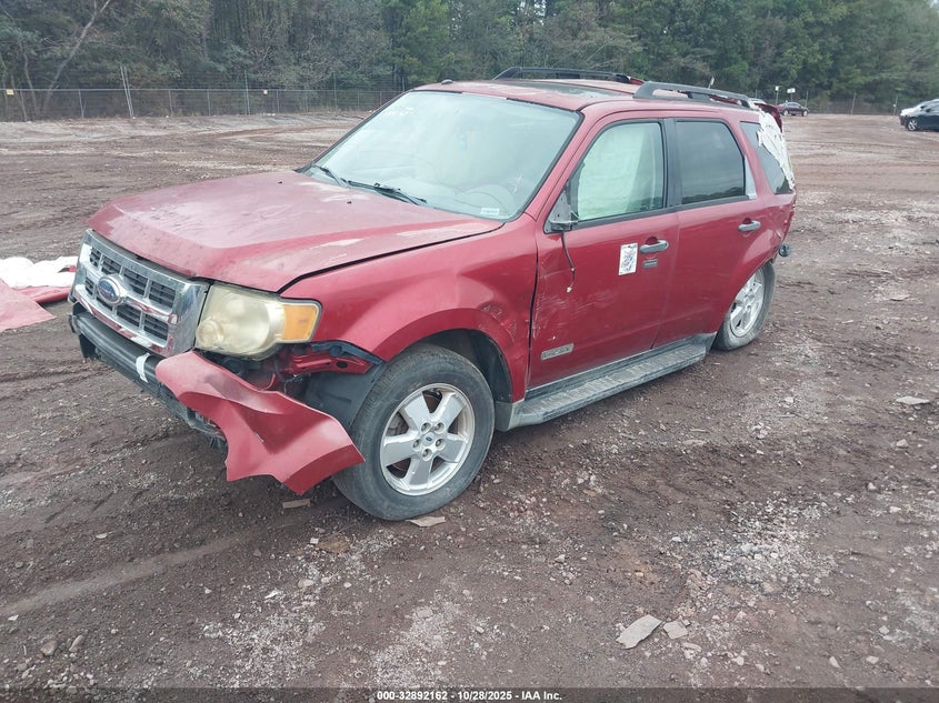 2008 Ford Escape Xlt red suv gasoline 1FMCU03Z88KE11265 photo #3