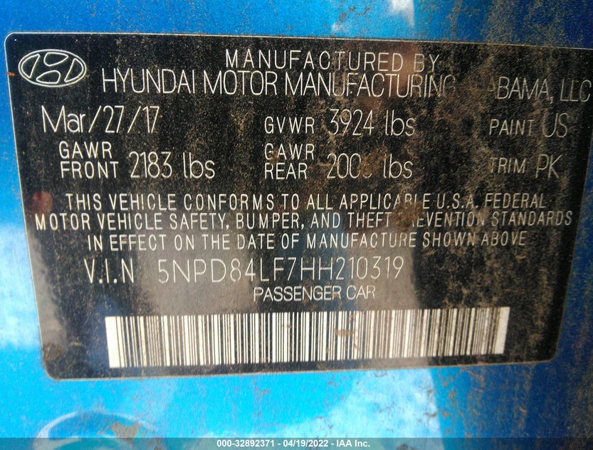 5NPD84LF7HH210319