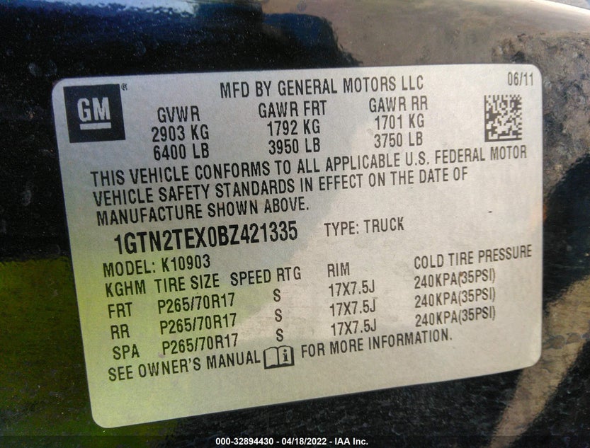 1GTN2TEX0BZ421335