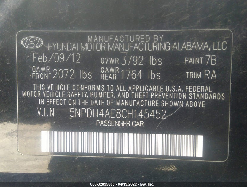 5NPDH4AE8CH145452