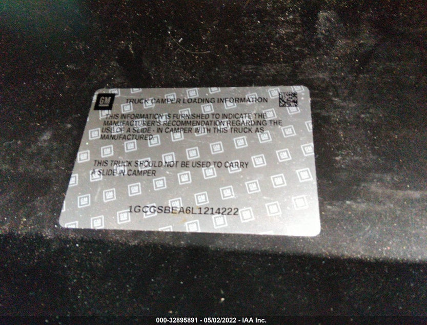 1GCGSBEA6L1214222