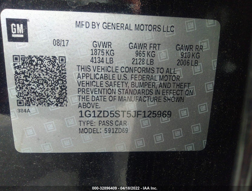 1G1ZD5ST5JF125969