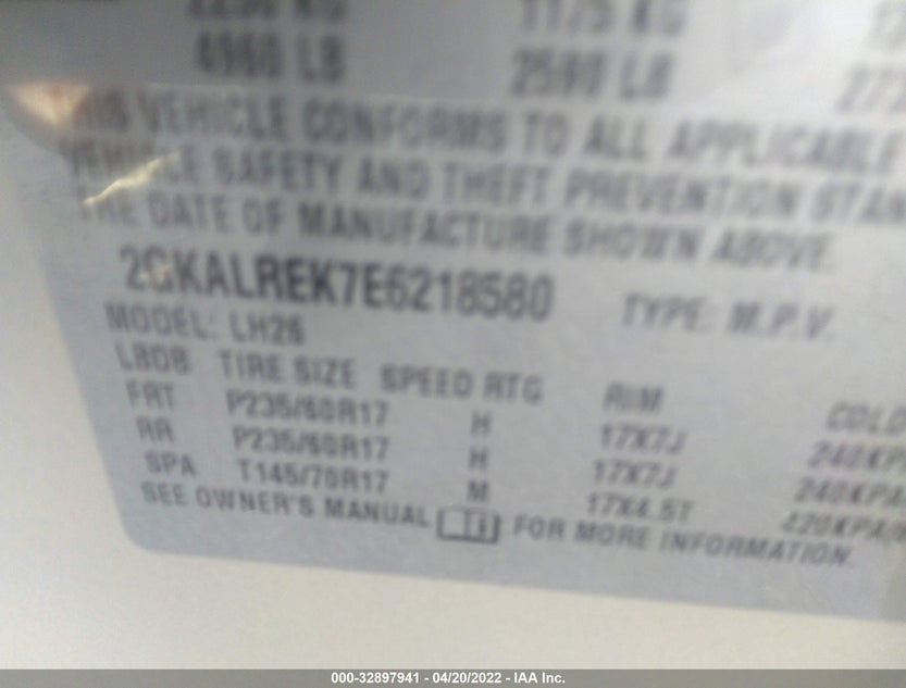 2GKALREK7E6218580