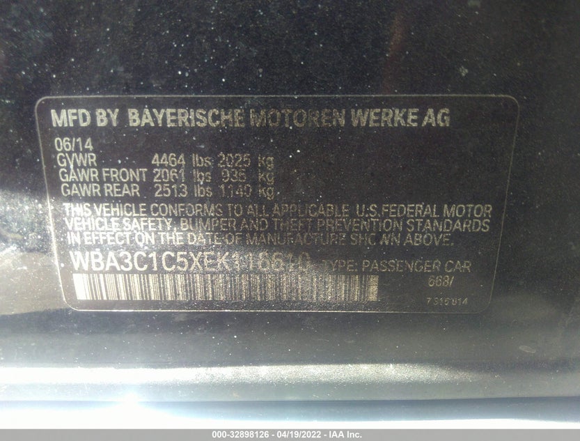 WBA3C1C5XEK116610