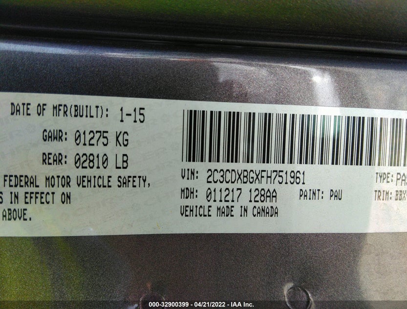 2C3CDXBGXFH751961