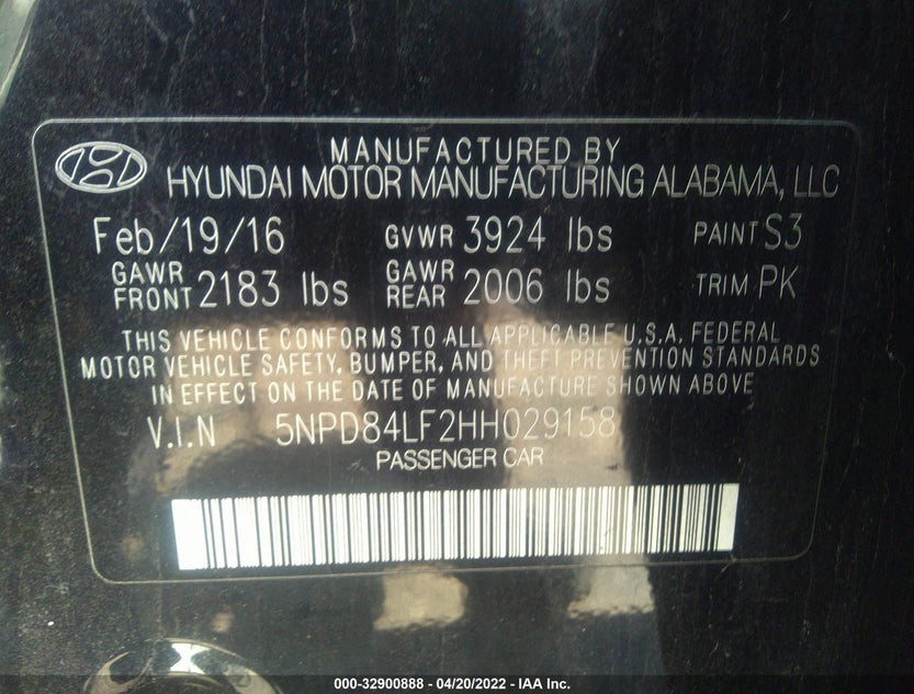 5NPD84LF2HH029158