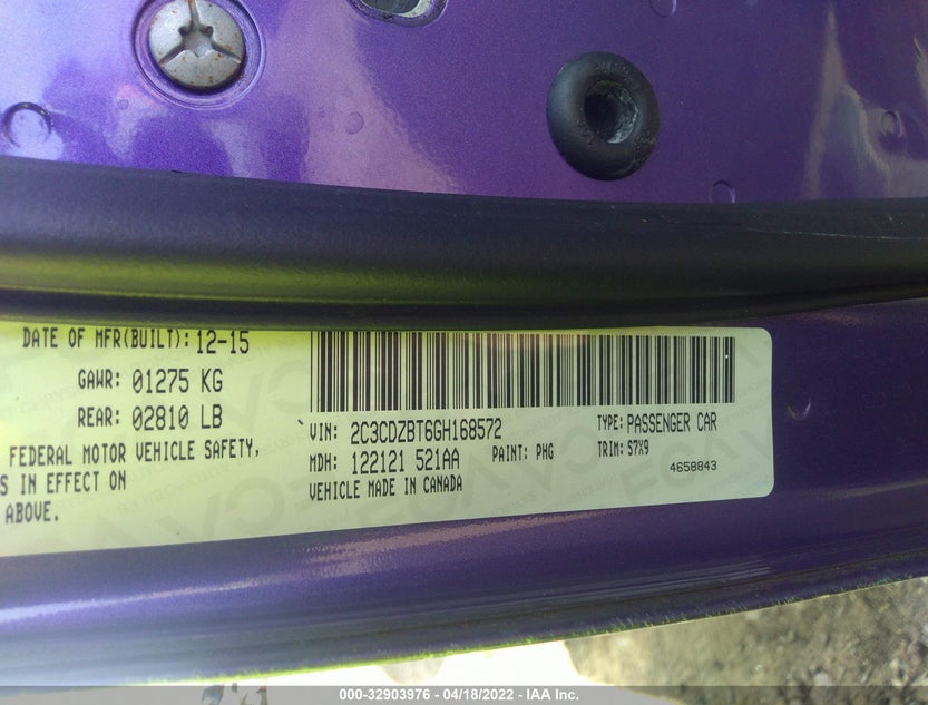 2C3CDZBT6GH168572