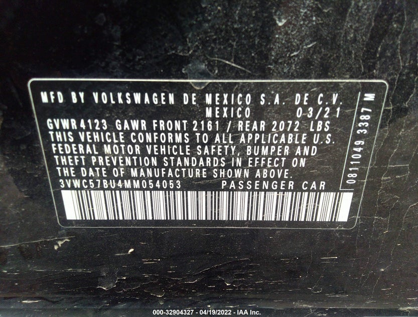 3VWC57BU4MM054053