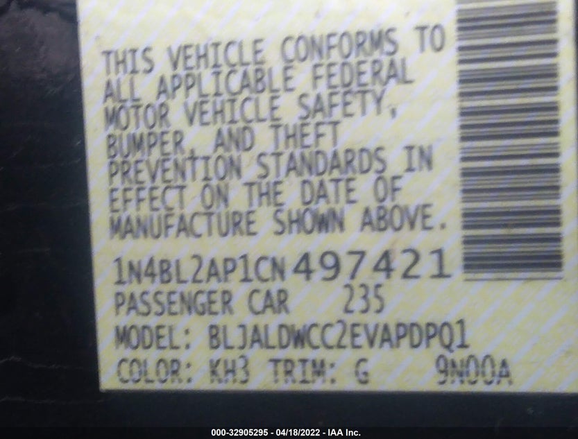 1N4BL2AP1CN497421