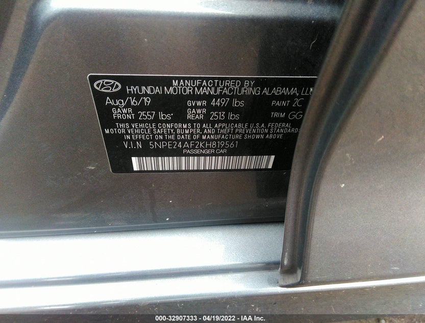 5NPE24AF2KH819561