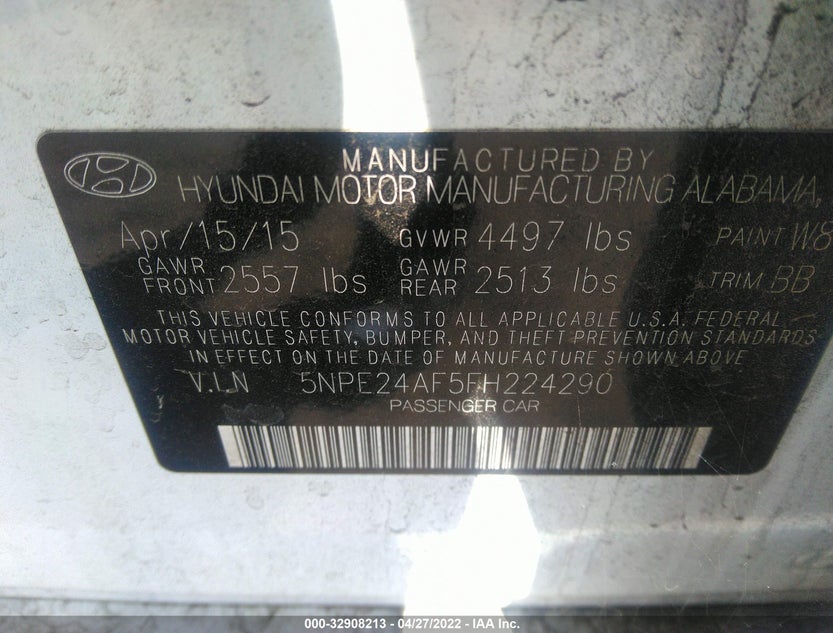 5NPE24AF5FH224290