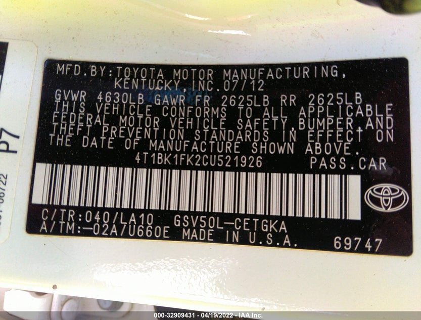 4T1BK1FK2CU521926