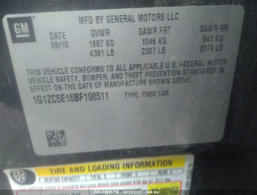 1G1ZC5E16BF198511