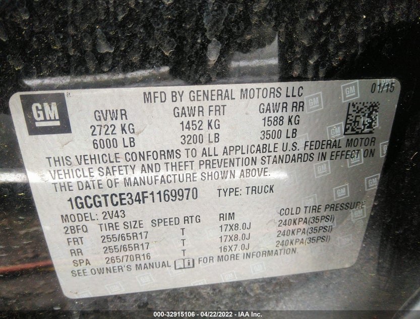 1GCGTCE34F1169970