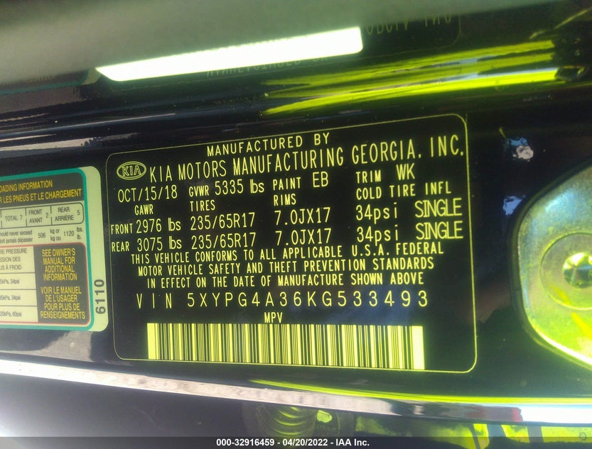 5XYPG4A36KG533493